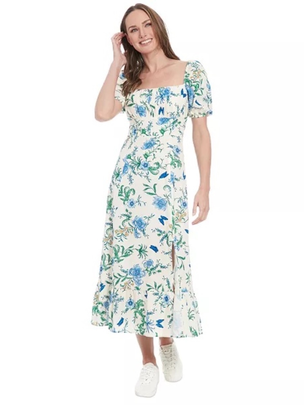 NWT London Times Puff Sleeve Empire Waist Maxi Dress - size 18